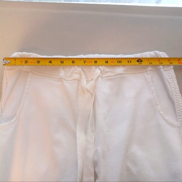 Sunny Studio Paris Embroidere Stretch Sz M White Joggers - Picture 7 of 14